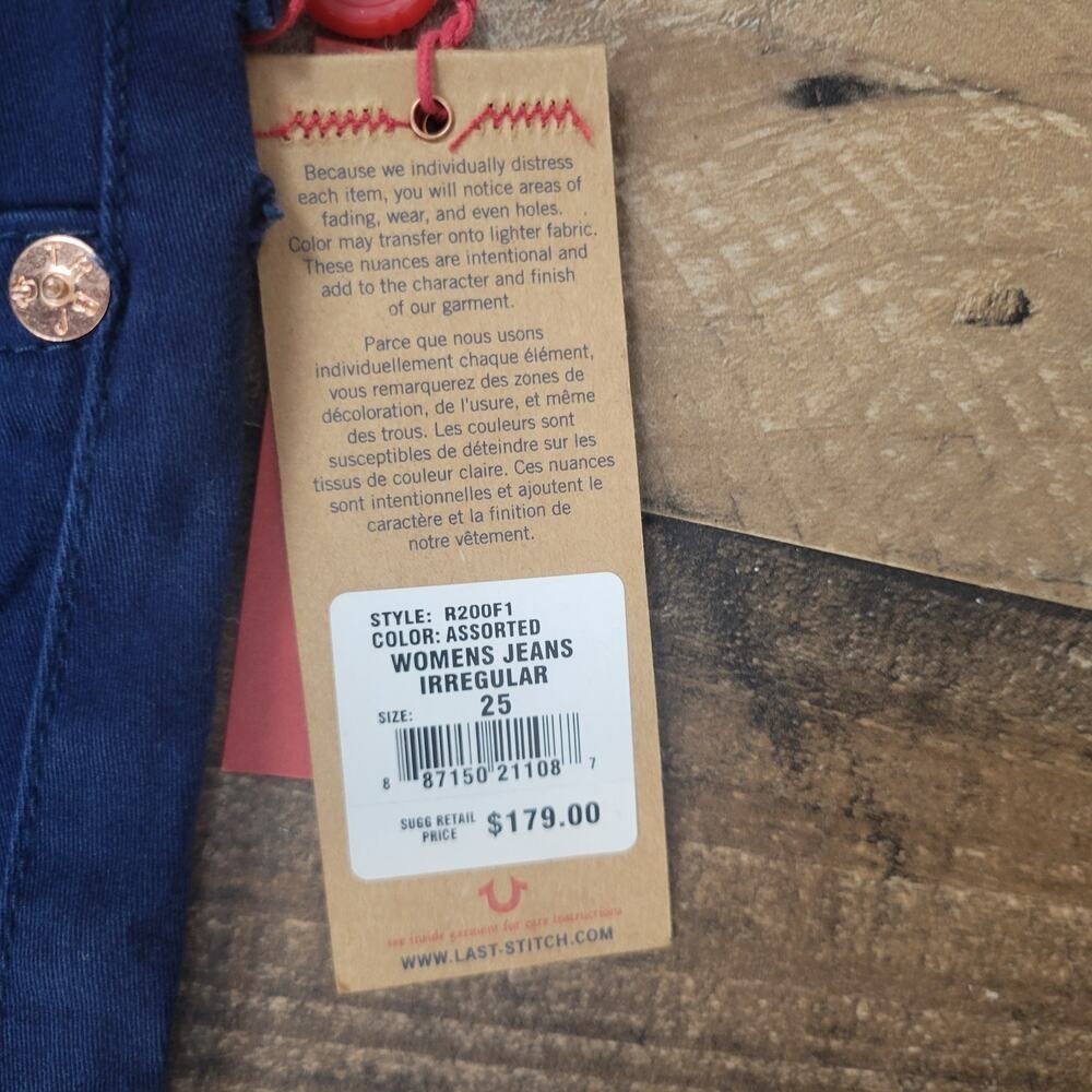 True Religion Cargo Legging Pants Zipper Ankle Tapered NWT Navy Blue Womens 25 - Picture 7 of 16
